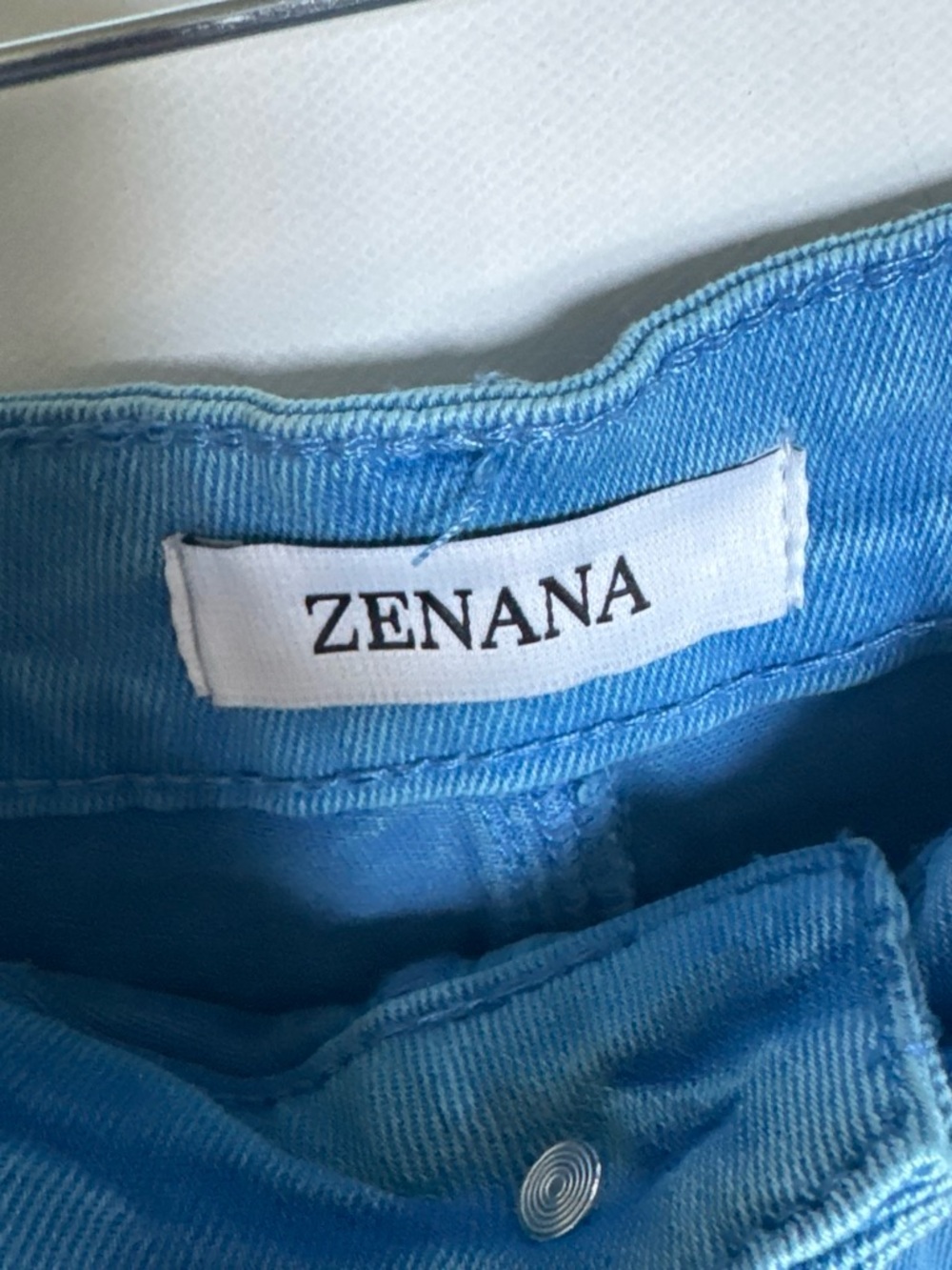 Zenana Outfitters Light Blue High-Rise Denim Cutoff Shorts - Picture 2 of 5